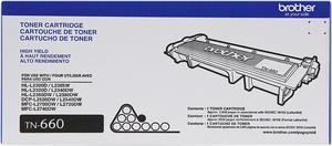 Brother TN660 High Yield Toner Cartridge - 2 Pack - Black