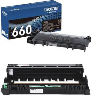 Brother TN660 High Yield Black Toner Cartridge and DR630 Drum Unit Set Brother TN660 High Yield Black Toner Cartridge and DR630 Drum Unit Set