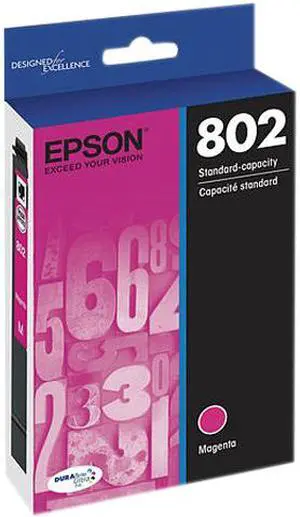 EPSON DURABrite Ultra 802 T802320S Ink Cartridges, 650 Pages - Magenta