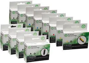 Green Project Compatible Ink Cartridge Replacement for Canon PGI225 & CLI226 (4pc. Canon PGI225 & 2 Black 2 Cyan 2 Magenta 2 Yellow Canon CLI226) 12 Pack