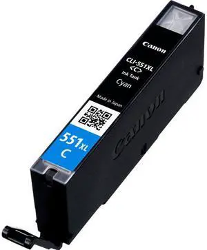 Canon CLI-551 CXL - 6444B001 - 1 x Cyan - High Yield - Ink tank - For PIXMA iP8750,iX6850,MG5550,MG5650,MG5655,MG6450,MG6650,MG7150,MG7550,MX725,MX925 Canon CLI-551 CXL - 6444B001 - 1 x Cyan - High Yield - Ink tank - For PIXMA iP8750,iX6850,MG5550,MG5650,MG5655,MG6450,MG6650,MG7150,MG7550,MX725,MX925