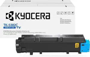 Kyocera TK-5382C Cyan Toner Cartridge for ECOSYS MA4000cifx / MA4000cix / PA4000cx Laser Model Printers - 1T02Z0CUS0 Kyocera TK-5382C Cyan Toner Cartridge for ECOSYS MA4000cifx / MA4000cix / PA4000cx Laser Model Printers - 1T02Z0CUS0