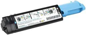 Dell T6412 toner cartridge for Dell 3000cn, 3100cn color printers; cyan