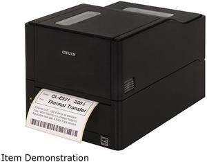 Citizen CL-E321XUBNNA CL-E321 4" Compact Thermal Transfer + Direct Thermal Label Printer, 203 dpi, USB, LAN, Serial - Black