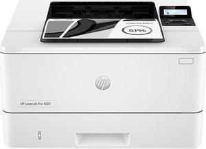 HP - LaserJet Pro 4001n Black-and-White Laser Printer with 3 months of Instant Ink included with HP+ - White