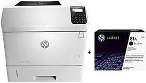 HP LaserJet Enterprise M605n (E6B69A-CF281A) 1200 x 1200 dpi USB Monochrome Laser Printer Bundle with HP 81A Black Toner Cartridge