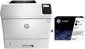 HP LaserJet Enterprise M605dn (E6B70A-CF281A) Duplex 1200 x 1200 dpi USB Monochrome Laser Printer Bundle with HP 81A Black Toner Cartridge