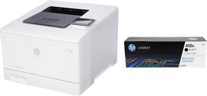 HP Color LaserJet Pro M452dw (CF394A-CF410A) Duplex 38400 x 600 dpi USB / Wireless Color Laser Printer Bundle with HP 410A Black Toner Cartridge