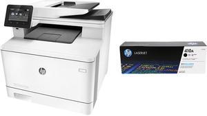 HP Color LaserJet Pro M377dw (M5H23A-CF410A) Duplex 38400 x 600 dpi USB / Wireless Color Laser MFP Printer Bundle with HP 410A Black Toner Cartridge