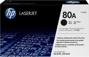 HP 80A LaserJet Toner Cartridge  Black