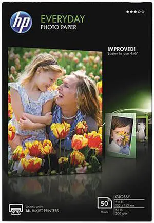 HP CR758A Everyday Glossy Photo Paper-50 sht/4 x 6 in