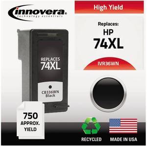 Innovera IVR36WN Black Ink Cartridge, Replacement for HP CB336WN (HP 74XL)