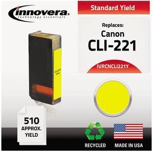 Innovera IVRCNCLI221Y Yellow Ink Cartridge, Replacement for Canon 2949B001 (CLI-221Y)