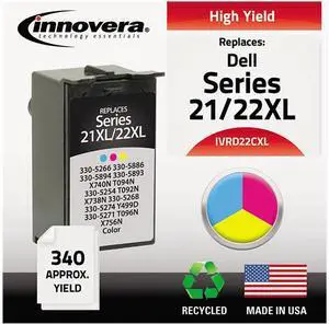 Innovera IVRD22CXL 3 Colors Ink Cartridge, Replacement for Dell P513w, P713w, P715w, V313, V313w, V515w (Series 21XL/22XL)