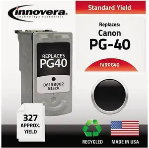 Innovera IVRPG40 Black Ink Cartridge, Replacement for Canon 0615B002 (PG-40)