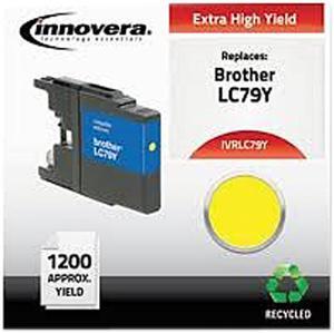 Innovera IVRLC79Y Yellow Ink Cartridge, Replacement for Brother LC79Y, 1200 Page-Yield
