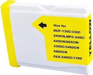 Green Project B-LC51Y Remanufactured Yellow Ink Cartridge Replacement for Brother LC51Y