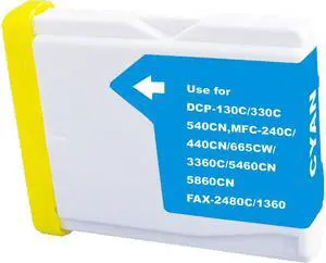 Green Project B-LC51C Remanufactured Cyan Ink Cartridge Replacement for Brother LC51C