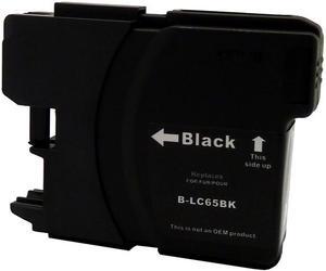 Green Project B-LC65BK Remanufactured Black Ink Cartridge Replacement for Brother LC65BK