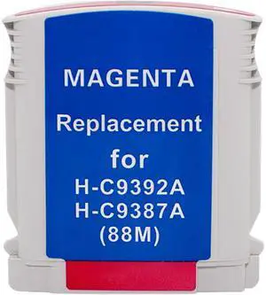 Green Project Remanufactured Magenta High Yield Ink Cartridge Replacement for HP 88XL C9392AN
