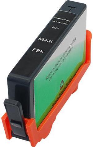 Green Project Remanufactured Black High Yield Ink Cartridge Replacement for HP 564XL CN684WN
