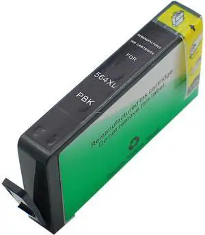 Green Project Remanufactured Photo Black High Yield Ink Cartridge Replacement for HP 564XL CB322WN