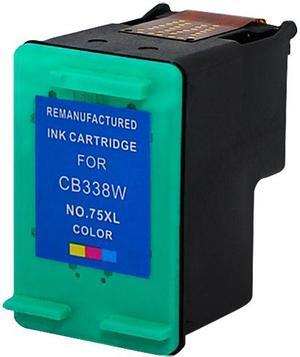 Green Project Remanufactured Color High Yield Ink Cartridge Replacement for HP 75XL CB338WN