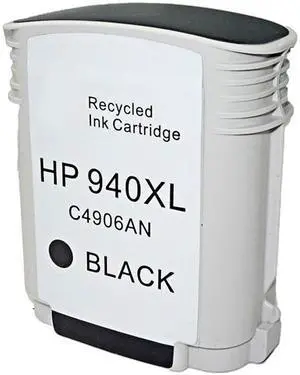 Green Project Remanufactured Black High Yield Ink Cartridge Replacement for HP 940XL C4906AN