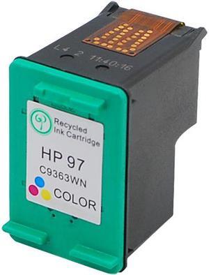 Green Project Remanufactured Color Ink Cartridge Replacement for HP 97 C9363WN