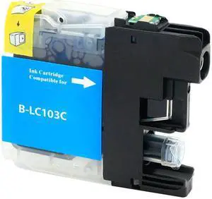 Green Project B-LC103C Remanufactured Cyan Ink Cartridge Replacement for Brother LC103C