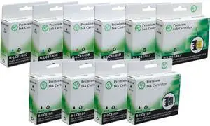 Green Project B-LC61(10)PK Black and Colors Compatible Brother LC61 Ink Cartridge 10 Pack