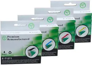 Green Project E-T1271(4)PK Black and Colors Compatible Epson E-T1271 Ink Cartridge 4 Pack