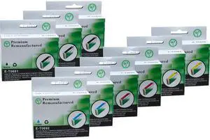 Green Project E-T0691(9)PK Black and Colors Compatible Epson E-T0691 Ink Cartridge 9 Pack