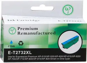 Green Project E-T2732XL Compatible Epson E-t2732 Cyan High Yield Ink Cartridge