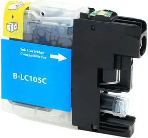 Green Project B-LC105C Cyan Ink Cartridge Compatible for Brother LC 105