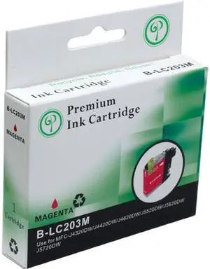 Green Project B-LC203M Magenta Ink Cartridge Compatible for Brother LC 203