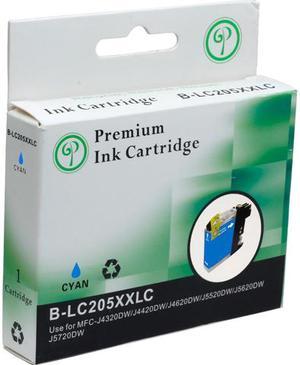 Green Project B-LC205XXLC Cyan Ink Cartridge Compatible for Brother LC 205 XL