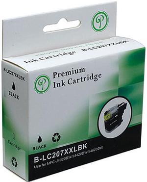 Green Project B-LC207XXLBK Black Ink Cartridge Compatible for Brother LC 207 XL