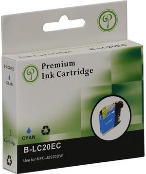 Green Project B-LC20EC Cyan Ink Cartridge Compatible for Brother LC 20E