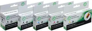 Green Project C-PGI250/251XL(5PK) Compatible Canon PGI250XL CLI251XL Black and Colors 5 Pack