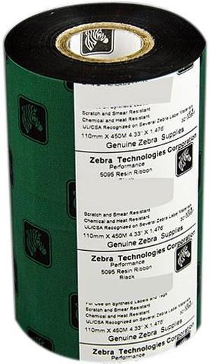 Zebra 05095BK11045 Resin Ribbon, 4.33" x 1476 ft., 5095 High Performance, 1.00" Core