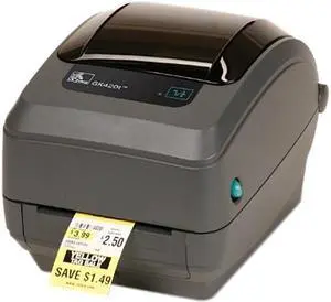 Zebra GK420t 4" Desktop Thermal Transfer Label Printer, 203 dpi, USB, Serial, Centronics Parallel, EPL, ZPLII - GK42-102510-000
