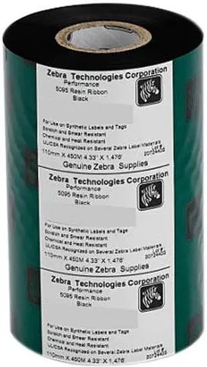 Zebra 02100BK15645 Wax Ribbon, 6.14inx1476ft, 2100 High Performance, 1in core Zebra 02100BK15645 Wax Ribbon, 6.14inx1476ft, 2100 High Performance, 1in core