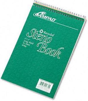 Ampad 25-774 Envirotec Recycled Steno Book, Gregg Rule, 6 x 9, White, 80 Sheets
