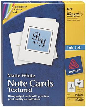 Avery 3379 Personal Creations Printable Textured Cards/Envelopes, 4-1/4 x 5-1/2, 50/Box