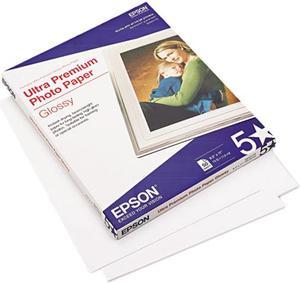 Epson S042175 Ultra-Premium Glossy Photo Paper, 79 lbs., 8-1/2 x 11, 50 Sheets/Pack