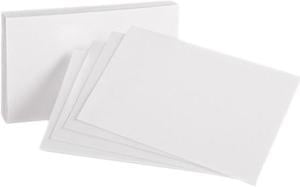 Oxford 40 Unruled Index Cards, 4 x 6, White, 100/Pack