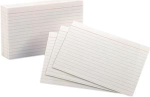 Oxford 41 Ruled Index Cards, 4 x 6, White, 100/Pack