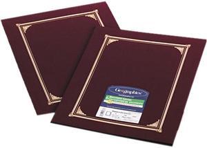 Geographics 45333 Certificate/Document Cover, 12-1/2 x 9-3/4, Burgundy, 6/Pack