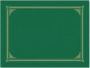 Geographics 47399 Certificate/Document Cover, 12-1/2 x 9-3/4, Green, 6/Pack